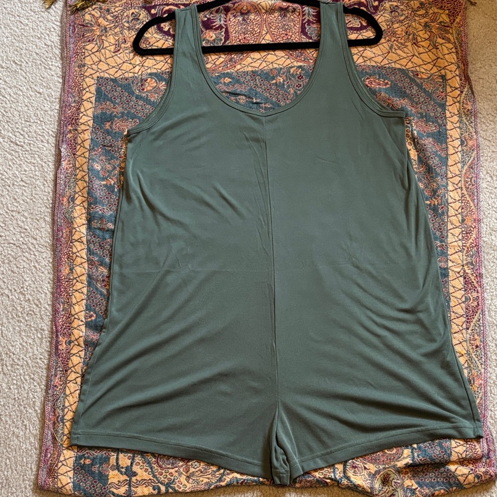 Marine Layer Olive Green Sleeveless Romper